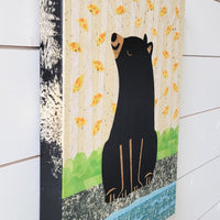 Bear At the River 12x16" Original Collage