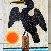 Cormorant Cove 9x12" Original Collage