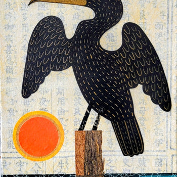 Cormorant Cove 9x12" Original Collage