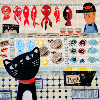 Market Kitty Print Portugal Fish Series