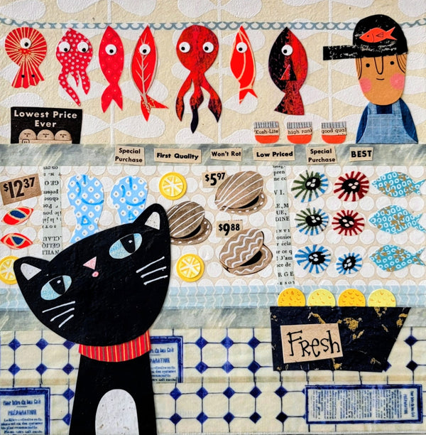 Market Kitty Print Portugal Fish Series