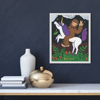 Believe....Terrific Twosome Unicorn and Sasquatch Print