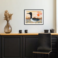 Loon On Lake Print