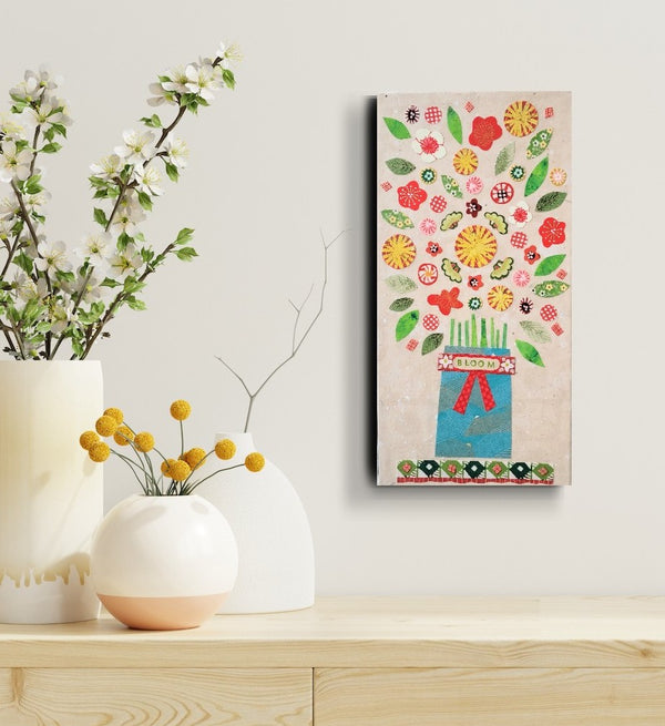 BLOOM Bouquet, 6x12" Original Collage