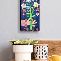 Love Life Bouquet 6x12"Original Collage