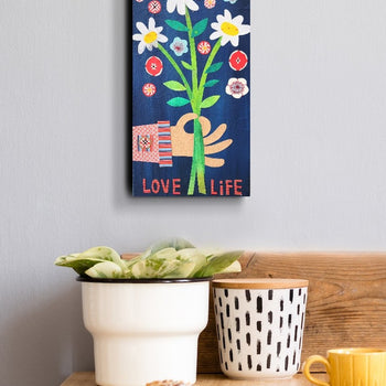 Love Life Bouquet 6x12"Original Collage