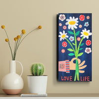 Love Life Bouquet 6x12"Original Collage