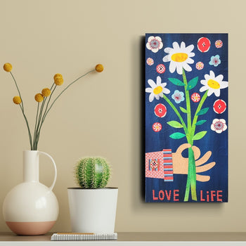 Love Life Bouquet 6x12"Original Collage