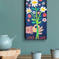 Love Life Bouquet 6x12"Original Collage