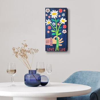 Love Life Bouquet 6x12"Original Collage