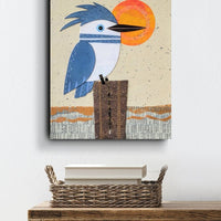 Kingfisher! Kingfisher! 8x10" Original Collage