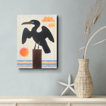 Cormorant Cove 9x12" Original Collage