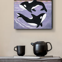 Orca Swim 12x12" Original Collage