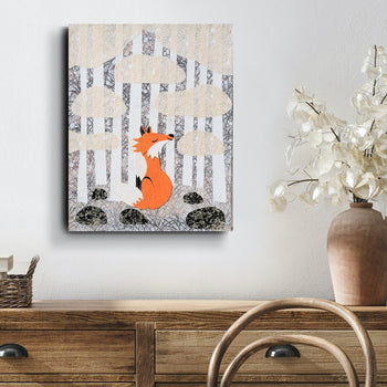 Winter Fox 11x14" Original Collage