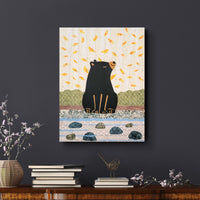 Bear At the River 12x16" Original Collage