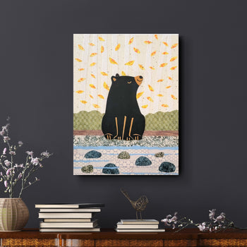 Bear At the River 12x16" Original Collage