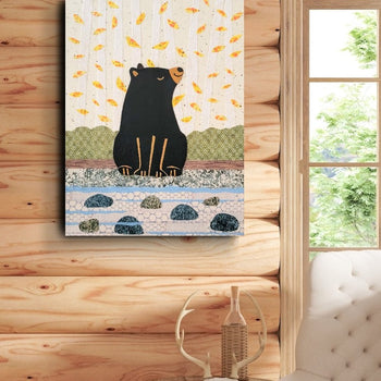 Bear At the River 12x16" Original Collage