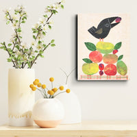 Crow With Fruit 8x10" Original Collage