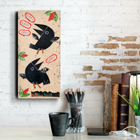 Chatty Crows 6x12" Original Collage