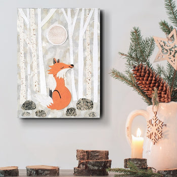 Fox In Winter 11x14" Original Collage