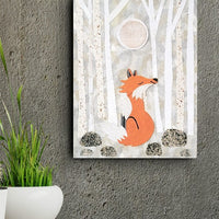 Fox In Winter 11x14" Original Collage