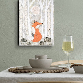 Fox In Winter 11x14" Original Collage