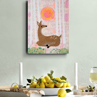 Deer At Dawn 12x16" Original Collage