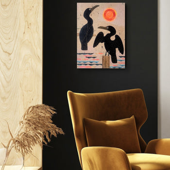 Cormorant Cove 12x16" Original Collage