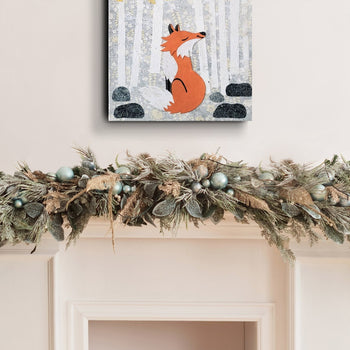 Fox In Winter 12x16" Original Collage