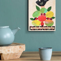 Crow With Fruit 9x12" Original Collage