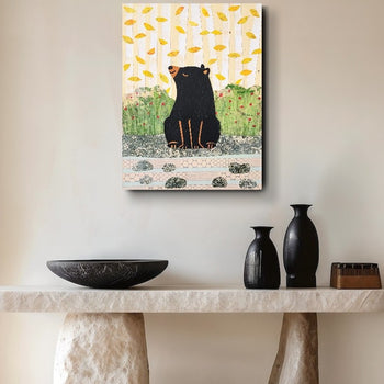 Bear At the River 12x16" Original Collage