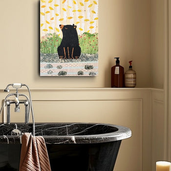 Bear At the River 12x16" Original Collage