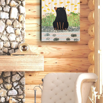 Bear At the River 12x16" Original Collage