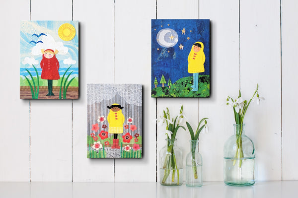 Go Outside Series 6x8" Original Collages