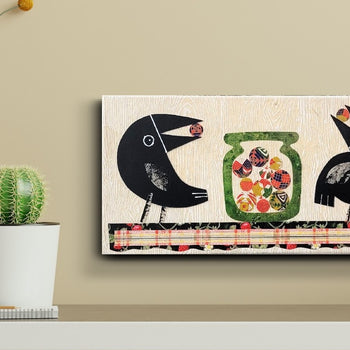 Pretty Things For Crows 6x12" Original Collage