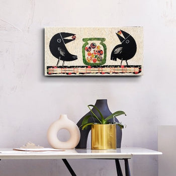 Pretty Things For Crows 6x12" Original Collage