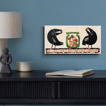 Pretty Things For Crows 6x12" Original Collage