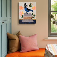 Bird On a Hat- Steller's Jay 11x14" Original Collage