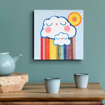 Mama Cloud Baby Cloud 8x8" Original Collage