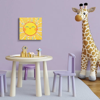 Sunny Sun 6x6" Original Collage