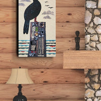 Cormorant Cove 10x20" Original Collage