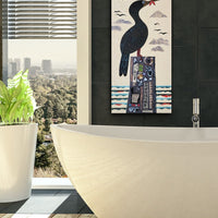 Cormorant Cove 10x20" Original Collage