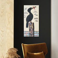 Cormorant Cove 10x20" Original Collage