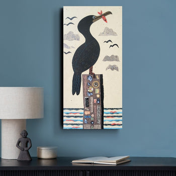 Cormorant Cove 10x20" Original Collage