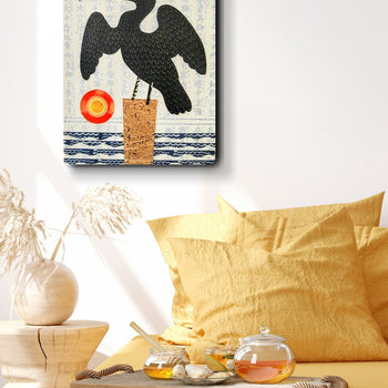 Cormorant Cove 9x12" Original Collage