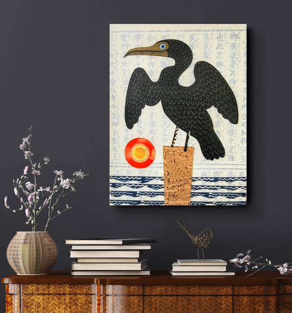 Cormorant Cove 9x12" Original Collage