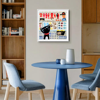 Market Kitty Print Portugal Fish Series