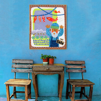 Fly Fishing Fish Market Print Portugal Fish Series