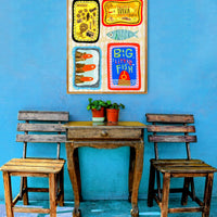 Big Little Tin Fish Print Portugal Fish Series