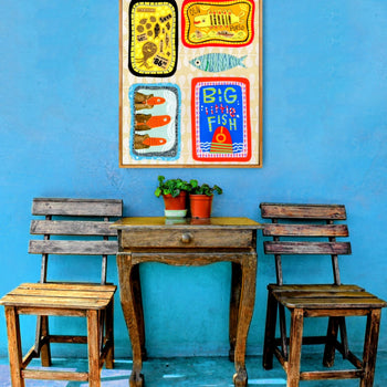 Big Little Tin Fish Print Portugal Fish Series